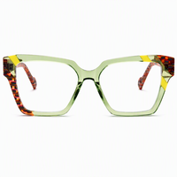 Lunettes unisexes pour adultes Resda 2026, monture carrée élégante, en acétate laminé de haute qualité, transparentes, classiques, polyvalentes, décoratives