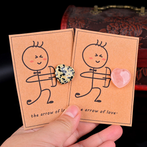 Carte de guérison en cristal en forme de cœur, faite à la main et personnalisée, pour cadeau, vente en gros - Product Image 2
