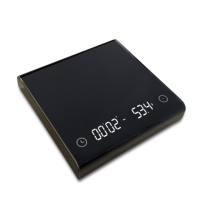 Balance à café numérique intelligente ABS AS USB rechargeable 3 kg 0,1 g Mini Polygon avec arrêt automatique 8x2 cm LCD pour barista