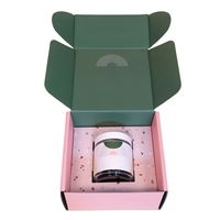 Benutzer definierte umwelt freundliche Falt geschenk karton Papier verpackung Grün Rosa Gedrucktes Design Post flugzeug Versand Mailing Box Socken