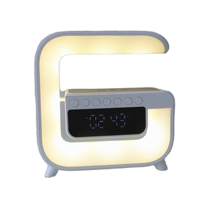 <span class=keywords><strong>Mini</strong></span> G3 RGB ánh sáng loa đồng hồ báo thức 15W sạc không dây đứng pad cho iPhone Samsung nhanh Trạm Sạc - Product Image 3