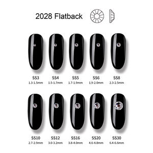 Oleeya Bulk Strass <span class=keywords><strong>Cire</strong></span> Pomme SS6- SS20 Sparkle Flatback Non Hotfix Crystal pour décorations de gobelets - Product Image 5