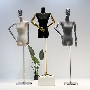 Mannequin Femme Demi-Corps Personnalisé en Papier Kraft Style Rétro pour Magasin de Vêtements, Présentoir de Scène, Faux Mannequin Corporel - Product Image 5