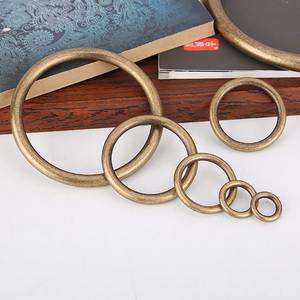 Anneau en laiton massif sans soudure de 20-155 mm, boucle de connexion pour sac, accessoires de quincaillerie pour meubles, poignée ronde en forme d'anneau en O - Product Image 4
