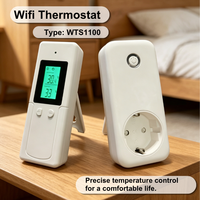 Thermostat bimétallique intelligent électrique 230V réglable, vanne de mélange thermostatique pour usage hôtelier, matériau PC, système de chambre, certifié CE/RoHS