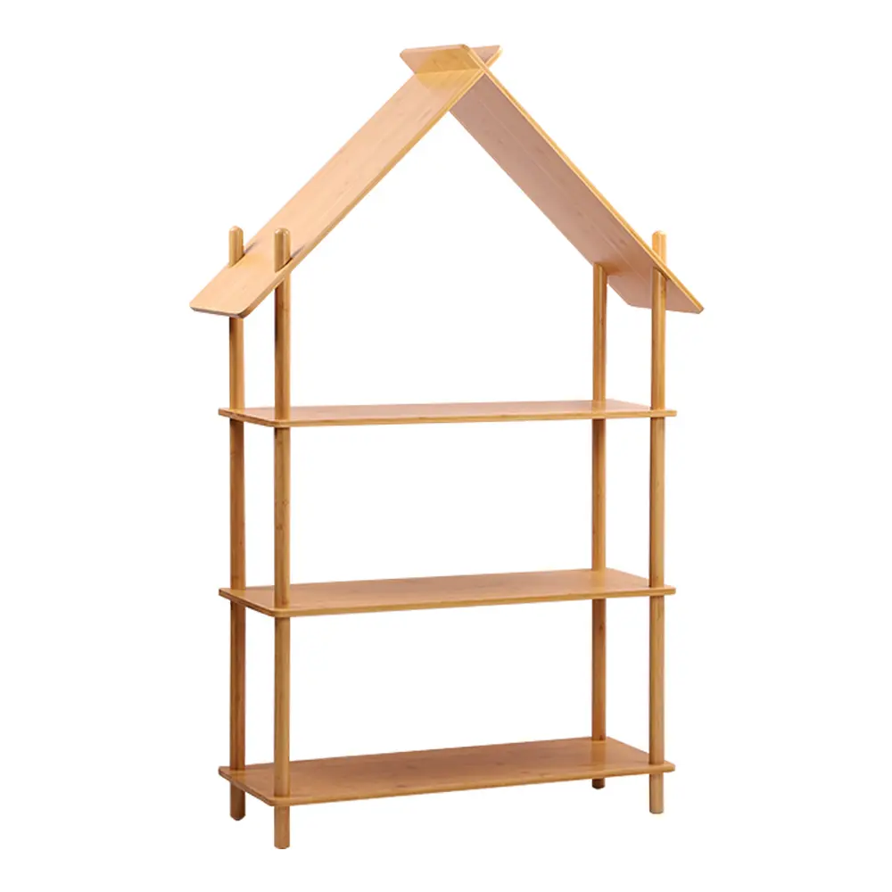 Scaffalature in legno per bambini unità con 3 scaffali di stoccaggio in legno libreria per bambini naturale libreria in legno armadio di stoccaggio