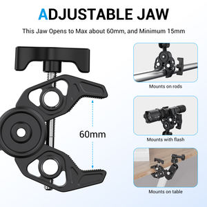 Nouveau support pour caméra sportive, support d'enregistrement pour moto et VTT, peut également être utilisé comme support de bureau ou <span class=keywords><strong>pince</strong></span> de <span class=keywords><strong>fixation</strong></span> pour voiture - Product Image 3