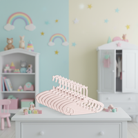 Cintres multifonctions rétractables en plastique PP Lavinia avec crochets pour bébés et enfants, pour le rangement à la maison et dans la chambre