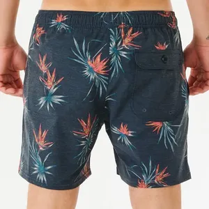 Men Swimwear Print Drawstring Waist Men Beach Shorts Recycled Nylon Swim Trunks Custom Swimming Shorts For Men