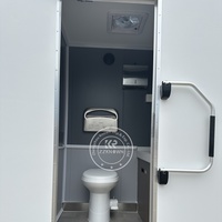 ZZKNOWN Unité de salle de bain portable avec douche et toilettes Cabine de toilette mobile de luxe pour la location d'événements en plein air et les mariages