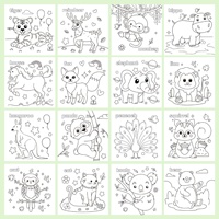 Livre de coloriage en papier style lignes simples pour enfants 160x160mm pour les 4-6 ans, origine Qingdao, vente en gros, stock disponible