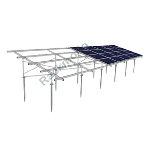 Ground Screw System Aluminium Racking Installation Structure Photovoltaic Solar Panel Ground Mounting System