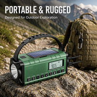 Handkurbel-Notfallradio AM/FM 10000mAh/37000mWh NOAA Wetterradio |   Automatische Scan-Taschenlampe SOS-Alarm Backup-Batterie Outdoor