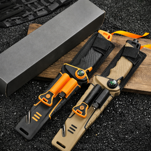 Cuchillo <span class=keywords><strong>de</strong></span> Supervivencia Todo en Uno con Hoja 440C y Mango FRN, Cuchillo <span class=keywords><strong>de</strong></span> Caza <span class=keywords><strong>de</strong></span> Hoja Fija con Brújula, Encendedor, Cortador <span class=keywords><strong>de</strong></span> Cuerda y Funda, Kit EDC - Product Image 5