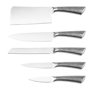 5 Pieces Full Stainless Steel Kitchen <b>Knife</b> Set <b>Bone</b> Cutting <b>Knife</b> Professional Chef <b>Knives</b> With Anti-Slip <b>Handle</b> - Product Image 1