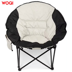 Silla Plegable para Exteriores Woqi, Marco Redondo de Aluminio, Tela Oxford, Silla de Jardín y Camping, Negra, 58x58x93 cm - Product Image 2