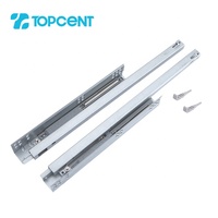 Glissière de tiroir à fermeture amortie à extension complète hydraulique dissimulée pour armoire de cuisine moderne, acier laminé à froid