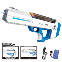 Pistolet à eau électrique automatique avec réservoir de 320ml opération facile portée de 32 pieds éclaboussures pour enfants adultes jeux de fête de piscine d'été en plein air