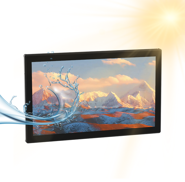 Medical IP67 Waterproof Wall Mount Industrial Monitor Display with Capacitive Panel Computer Featuring DVI & Serial Interface