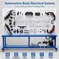 Banco de entrenamiento metálico para fusibles y relés eléctricos de carrocería automotriz con simulación de fallas y prueba de diagnóstico para escuelas vocacionales