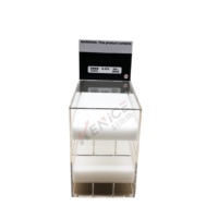 Présentoir à cigarettes en acrylique de conception de comptoir avec porte verrouillable Vitrine d'accessoires de vente au détail en PMMA pour magasins de fumée