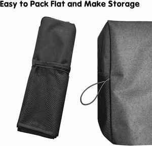 Funda Moderna para Máquina de Coser con Bolsillos de Almacenamiento, Asa Lateral, Compatible con Singer, Ecológica, de Tela Oxford Cuadrada - Product Image 6