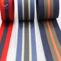 Sangle en tissu rayé réfléchissant haute élasticité de qualité supérieure, écologique et colorée, pour sacs, ceintures, bagages et vêtements