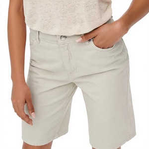 Shorts en jean décontractés Y2K pour femmes, coupe classique, délavage vintage, jorts personnalisés, vêtements d'été, fabricant de marques privées, ODM - Product Image 5