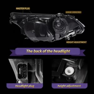 Ensemble de phares LED pour <span class=keywords><strong>BMW</strong></span> Série 5 E60 2003-2010, feux de jour, clignotants, plug and play - Product Image 5