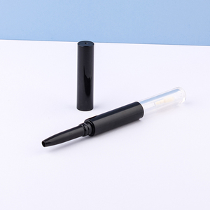Emballage cosmétique deux-en-un pour <span class=keywords><strong>crayon</strong></span> à sourcils et crème colorante pour sourcils, tube à double extrémité <span class=keywords><strong>transparent</strong></span> noir - Product Image 4
