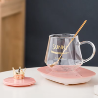 Chauffe-tasse USB en verre moderne en gros avec réglage de température, logo personnalisé, boîte cadeau verte/rose pour bureau, maison, cadeaux promotionnels