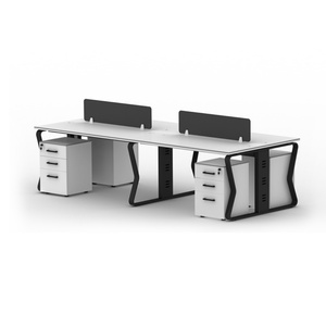 Fashion Furniture L Shaped Cubicle Office Workstation <b>Computer</b> <b>Desk</b> <b>with</b> <b>Drawers</b> MDF Melamine Wooden Executive Office <b>Desk</b> - Product Image 3