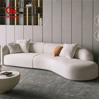 Canapé modulaire pour salon, ensemble de canapés modernes en tissu blanc pour la maison