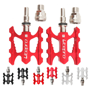 Hợp Kim Nhôm Xe Đạp Nhanh Chóng Phát Hành Đạp Đường Xe Đạp Gấp Xe Đạp Bàn Đạp Cho Gấp Xe Đạp Xe Đạp Phụ Tùng Màu Đen, Đỏ, Bạc - Product Image 3