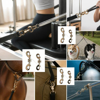 Mousqueton à ressort en acier inoxydable antirouille de qualité supérieure, à double extrémité, avec œil pivotant, pour équipement de Pilates, Reformer, Yoga et Fitness