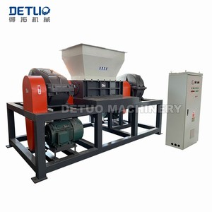 trituradora de hielo metal plastico double shaft scrap metal tire tyre carton cardboard waste plastic shredder shredder machine