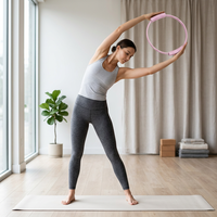 Anneau de yoga lesté Glossface Smooth en silicone, surface en silicone, 5 lb et 10 lb, anneau de fitness lesté en silicone
