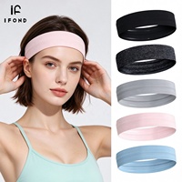 IFOND Bandeaux pour femmes, 4,5 cm de large, couleur unie, antidérapants, en polyester, élasthanne et silicone, accessoire pour cheveux pour le sport et l'entraînement