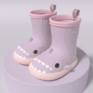 Chaussures d'eau imperméables en PVC pour enfants, motif dessin animé mignon, bottes mi-hautes pour l'été, l'hiver et l'automne - Product Image 4