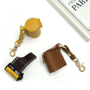 Durable PU Leather Film Case Holder Hanging Film Pouch with Metal Keychain <b>Camera</b> Accessories Gifts Bag for Photographers - Product Image 4