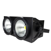 Projecteur LED COB 200W à 2 Faisceaux, Blanc Chaud 2-en-1/RGBW, Contrôle DMX512, en Alliage d'Aluminium, pour Scène et Public, Idéal pour DJ et Mariages