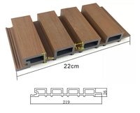 SONSILL Revêtement Mural Cannelé Composite Bois-Plastique Ignifuge Étanche pour Décoration Extérieure