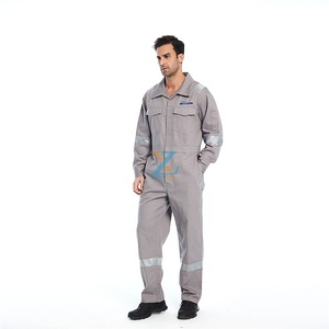 Bộ Đồ Một Mảnh Vải Cotton Có Khóa Kéo Phía Trước Làm Việc Cơ Bản Bộ Đồ Chống Cháy - Product Image 3