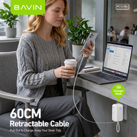 BAVIN Super All in One Portable PC1218S Prise EU UK US 10000mah 45W Powerbank avec câble de 60CM