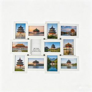 Black White Oak Collage Picture <strong>Frame</strong> Holds 12 Images Wall Hanging Multiple Photos <strong>4</strong> <strong>X</strong> <strong>6</strong> Wooden Collage Aperture Photo <strong>Frames</strong> - Product Image 4
