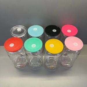 Bouteilles d'eau en <span class=keywords><strong>verre</strong></span> uniques de 16 onces, best-seller, avec design en plastique coloré <span class=keywords><strong>progressif</strong></span>, réutilisables, portables, avec bouchon à paille intégré - Product Image 3