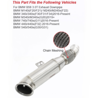 Tuyau d'échappement DEX pour moteur B58 3.0T, bouclier thermique SS304, 2016+, F20 F30 G20 G30 G31 M140i M240i M340i 440i 540i 740i