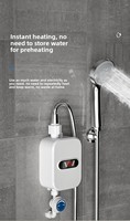 Nouvel arrivage : Robinet chauffe-eau électrique instantané en acier inoxydable avec douchette pour camping-car, usage extérieur et domestique, mural, IPX4