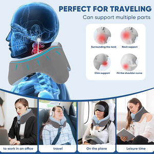 Oreiller ergonomique en mousse à mémoire de forme, nouveau design, pour le sommeil en voyage, soutien cervical personnalisé pour avion et voiture. - Product Image 6