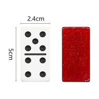 Ensemble de dominos Offres Spéciales personnalisés en acrylique à deux couches Double 6 Six jeu avec dominos en résine plastique dominos exclusifs et ensembles